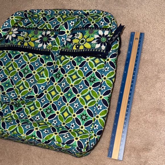 Vera Bradley Green and Blue Floral Tote Bag - Picture 5 of 5